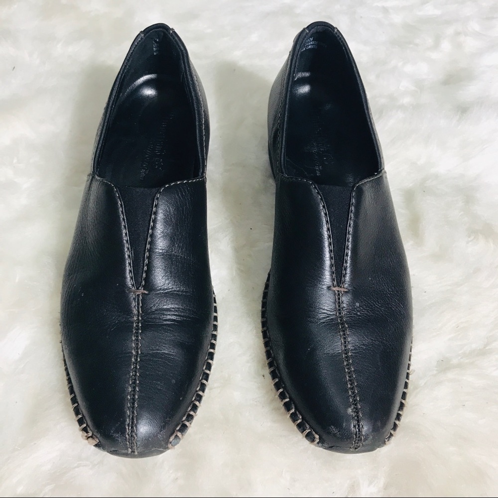 Timberland Black Leather Slip On Shoes Size 6